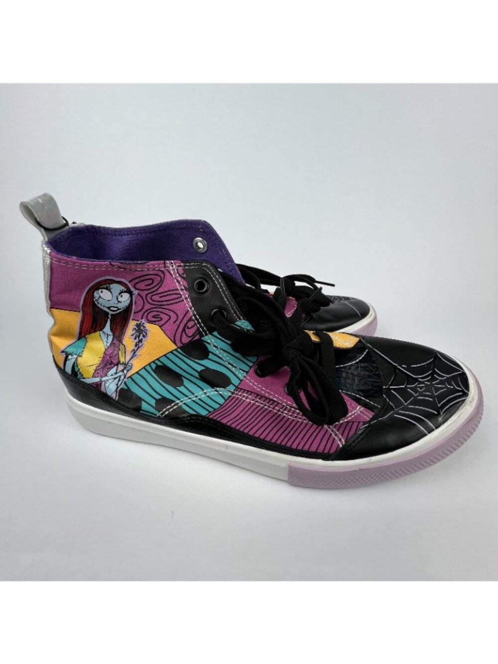 The Nightmare Before Christmas Sneakers Ground Up Patchwork High Tops ~ Size 9.5 - Picture 3 of 4